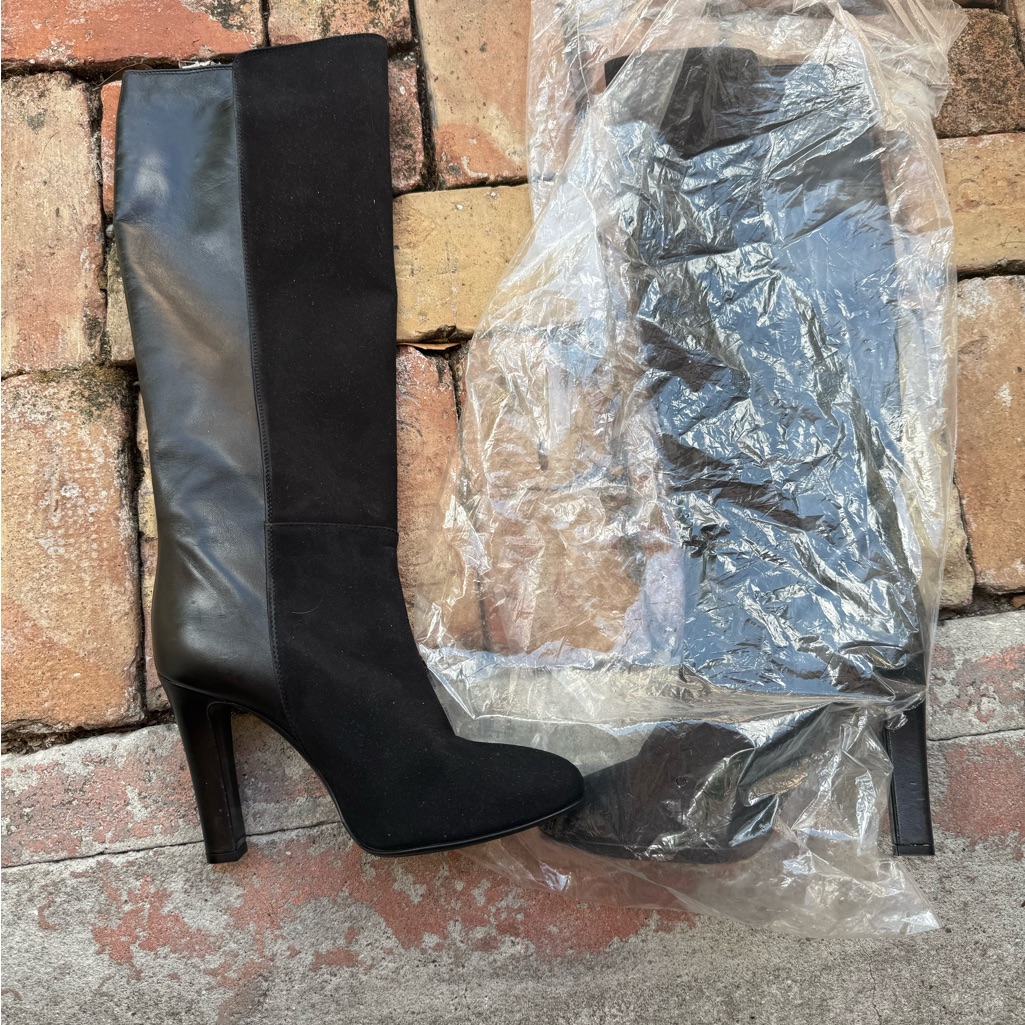 Vero Cuoio Black Heeled Boots Sleek Knee-High Design